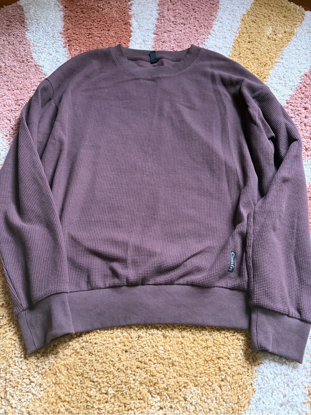 Comfrt brown waffle oversized women’s medium EUC